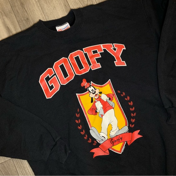 Vintage Disney Crewneck Sweater Size XL Goofy Hanes Heavyweight Retro USA - Picture 3 of 4